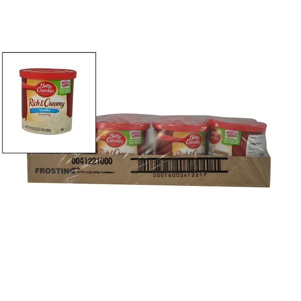 Betty Crocker Rich & Creamy Vanilla Frosting 16 oz., PK8 16000-41221 - main